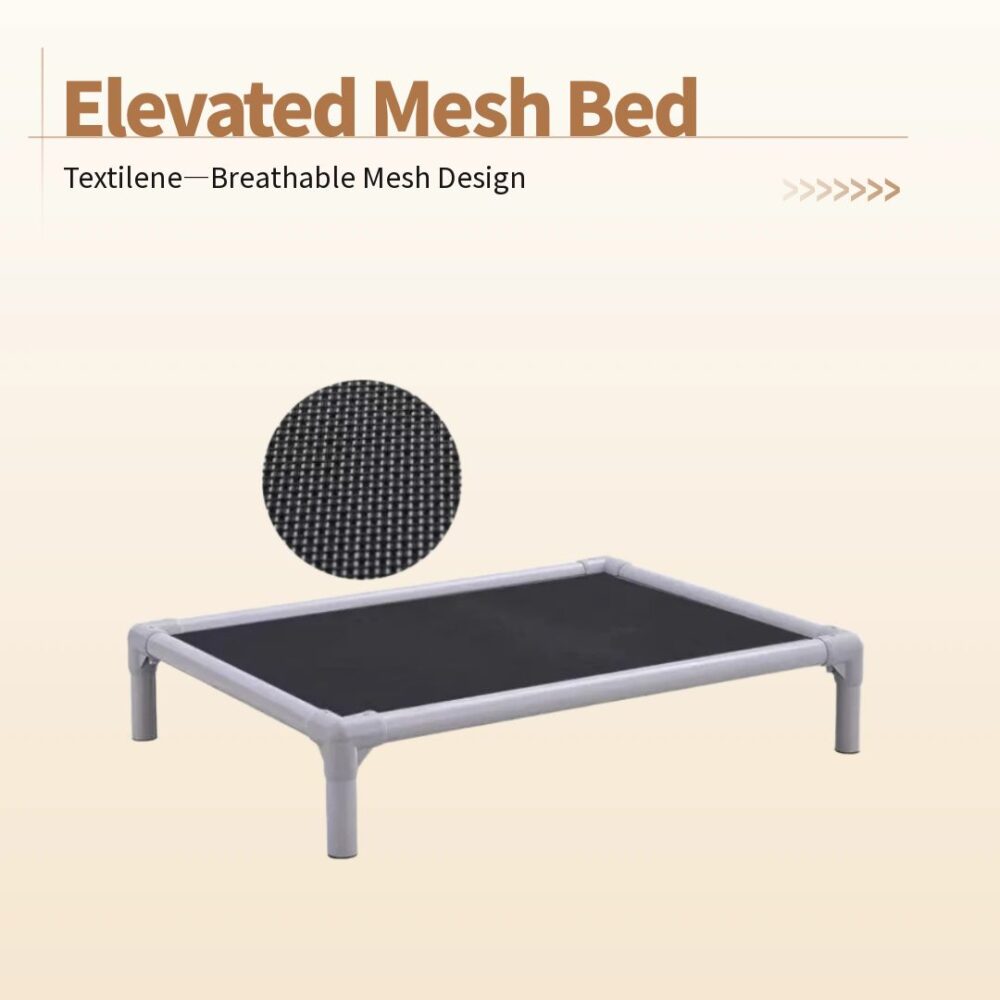 Elevated Dog Bed - Breathable Aluminum Alloy Pet Cot for Indoor & Outdoor Use - Image 4
